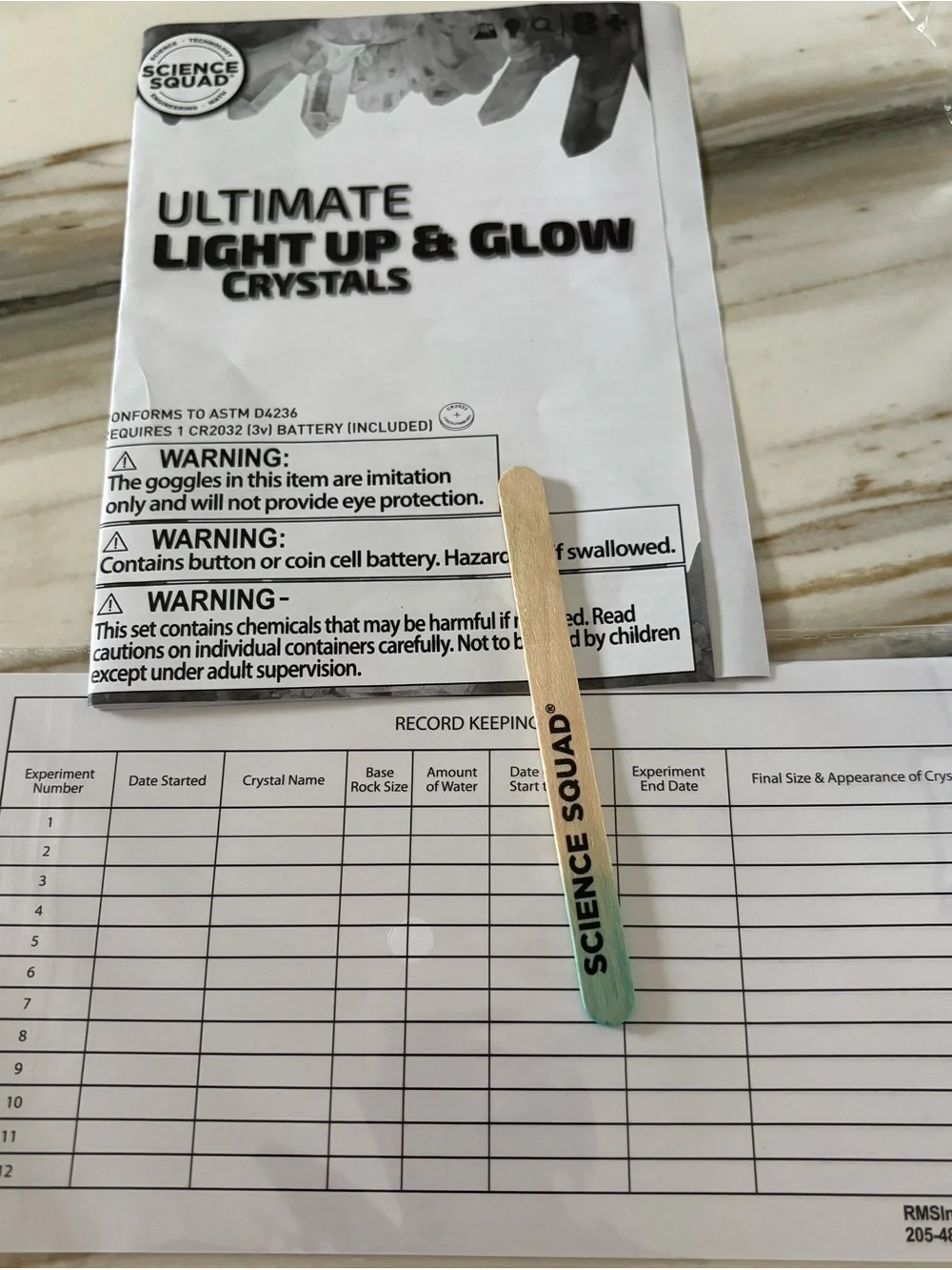 Science Squad Ultimate Light Up & Grow Crystals Like New